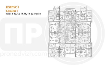 Миниатюра 3-комнатная квартира, 70.4кв.м