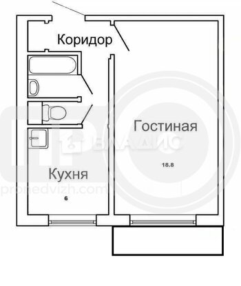 Миниатюра 1к, 1/10 П, Россия, Воронеж, улица Богдана Хмельницкого, 54Б, 37.5 кв.м