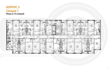 Миниатюра 1-комнатная квартира, 38.6кв.м