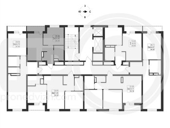 Миниатюра 2-комнатная квартира, 35.18кв.м