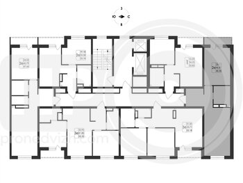 Миниатюра 2-комнатная квартира, 48.58кв.м