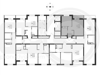 Миниатюра 1-комнатная квартира, 35.83кв.м