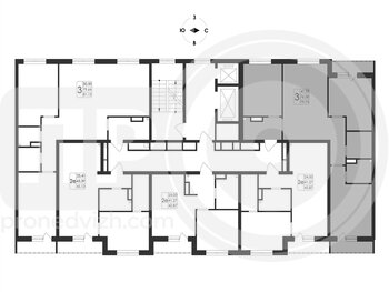 Миниатюра 3-комнатная квартира, 79.73кв.м