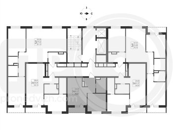Миниатюра 2-комнатная квартира, 35.61кв.м