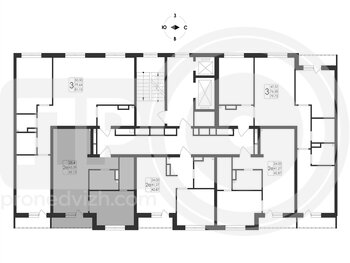 Миниатюра 2-комнатная квартира, 45.13кв.м