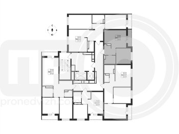 Миниатюра 2-комнатная квартира, 39.41кв.м