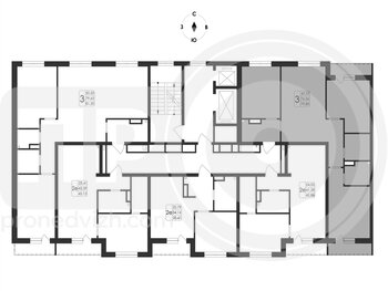 Миниатюра 3-комнатная квартира, 79.8кв.м