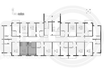 Миниатюра 1-комнатная квартира, 37.4кв.м