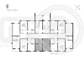 Миниатюра 1-комнатная квартира, 37.4кв.м
