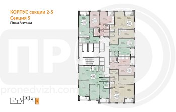 Миниатюра квартира-студия, 45,37кв.м.
