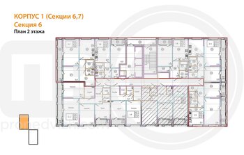 Миниатюра 1-комнатная квартира, 50.3кв.м