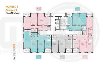 Миниатюра 2-комнатная квартира, 85.73кв.м