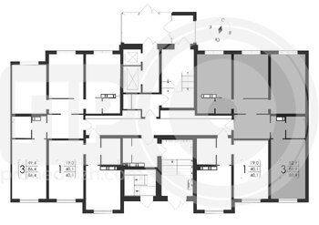 Миниатюра 3-комнатная квартира, 89.9кв.м
