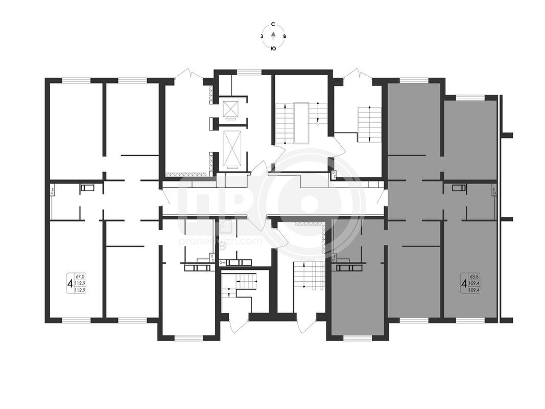 4-комнатная квартира, 109.4кв.м