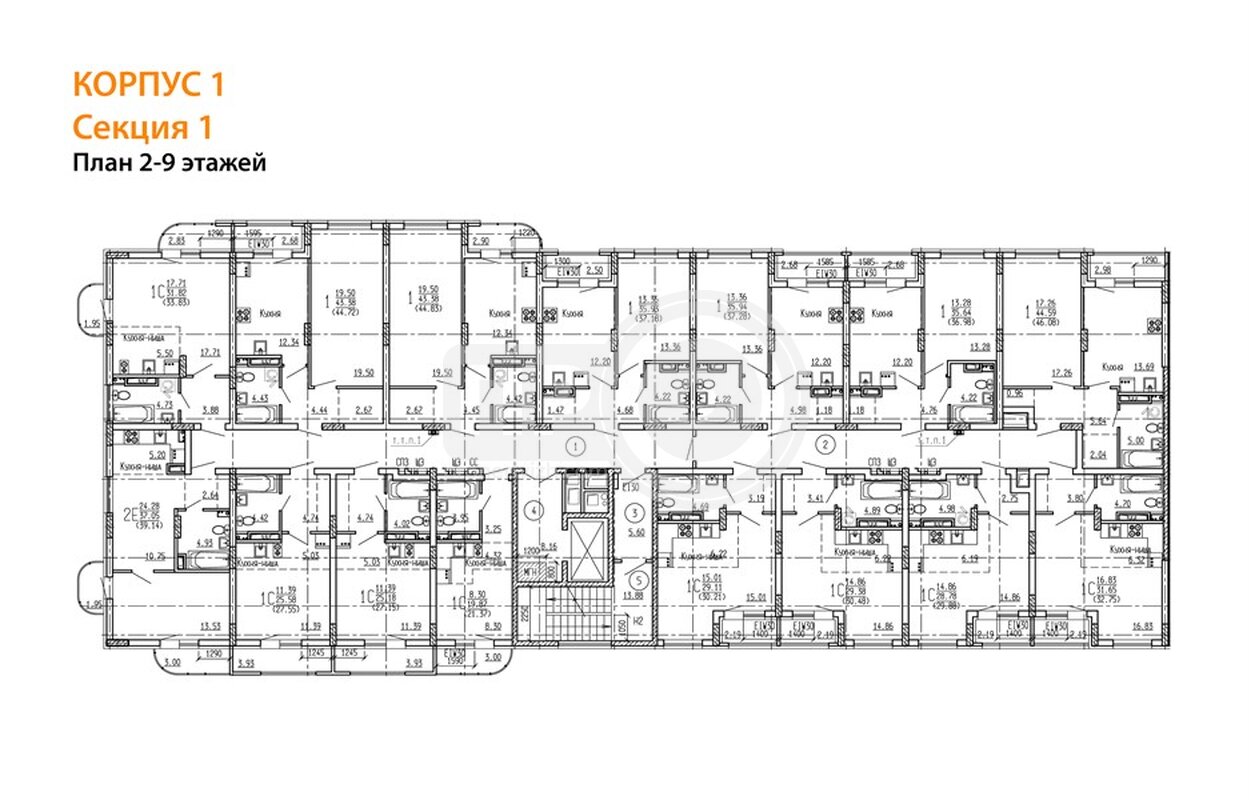 1-комнатная квартира, 37.65кв.м
