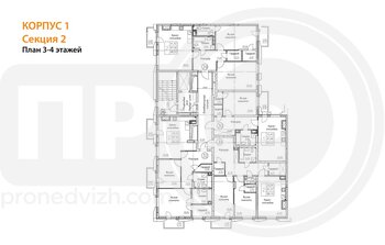 Миниатюра 2-комнатная квартира, 90.09кв.м