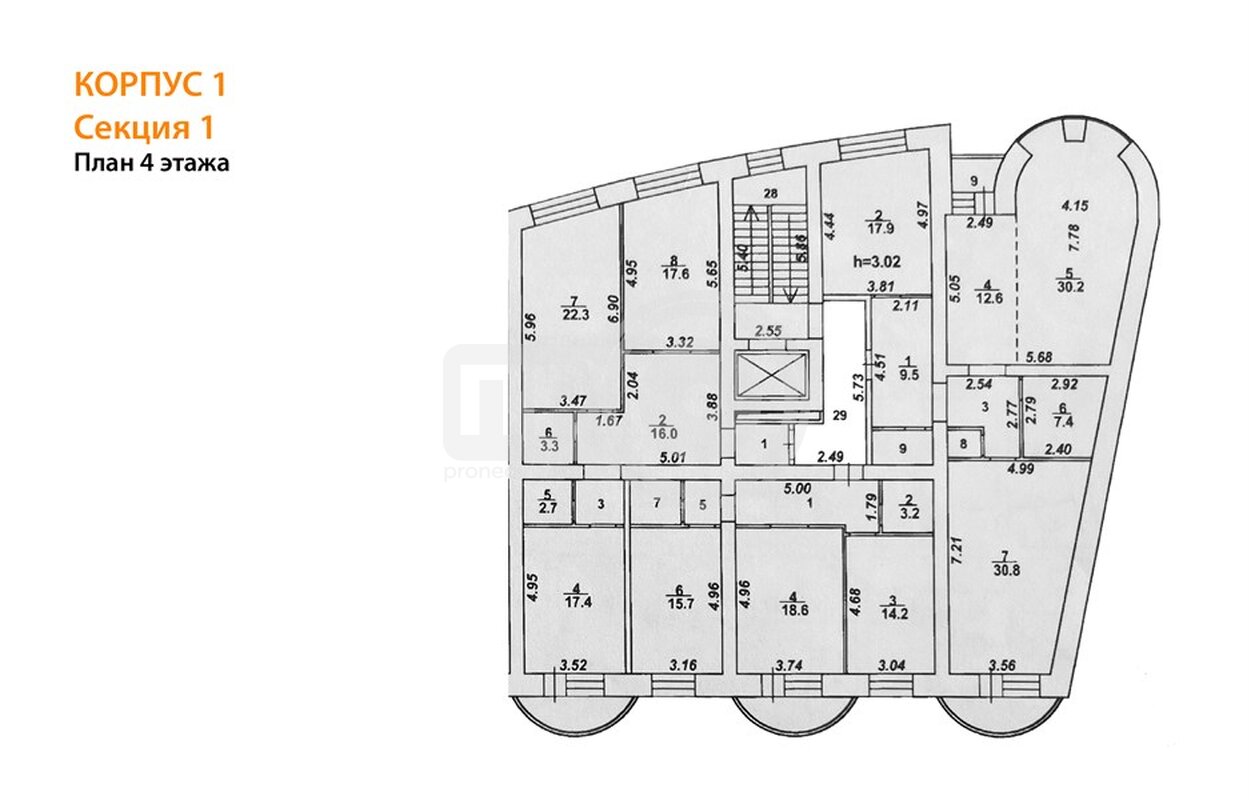 2-комнатная квартира, 84.6кв.м