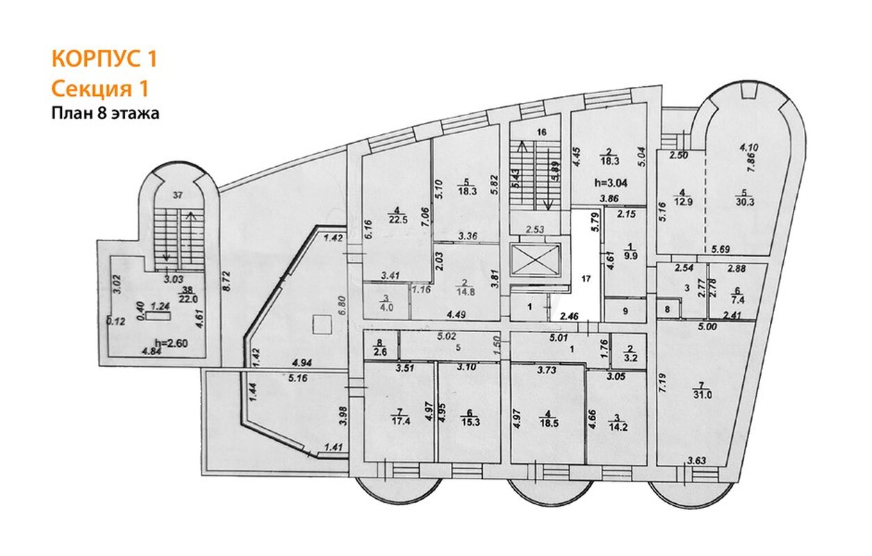 2-комнатная квартира, 119.1кв.м