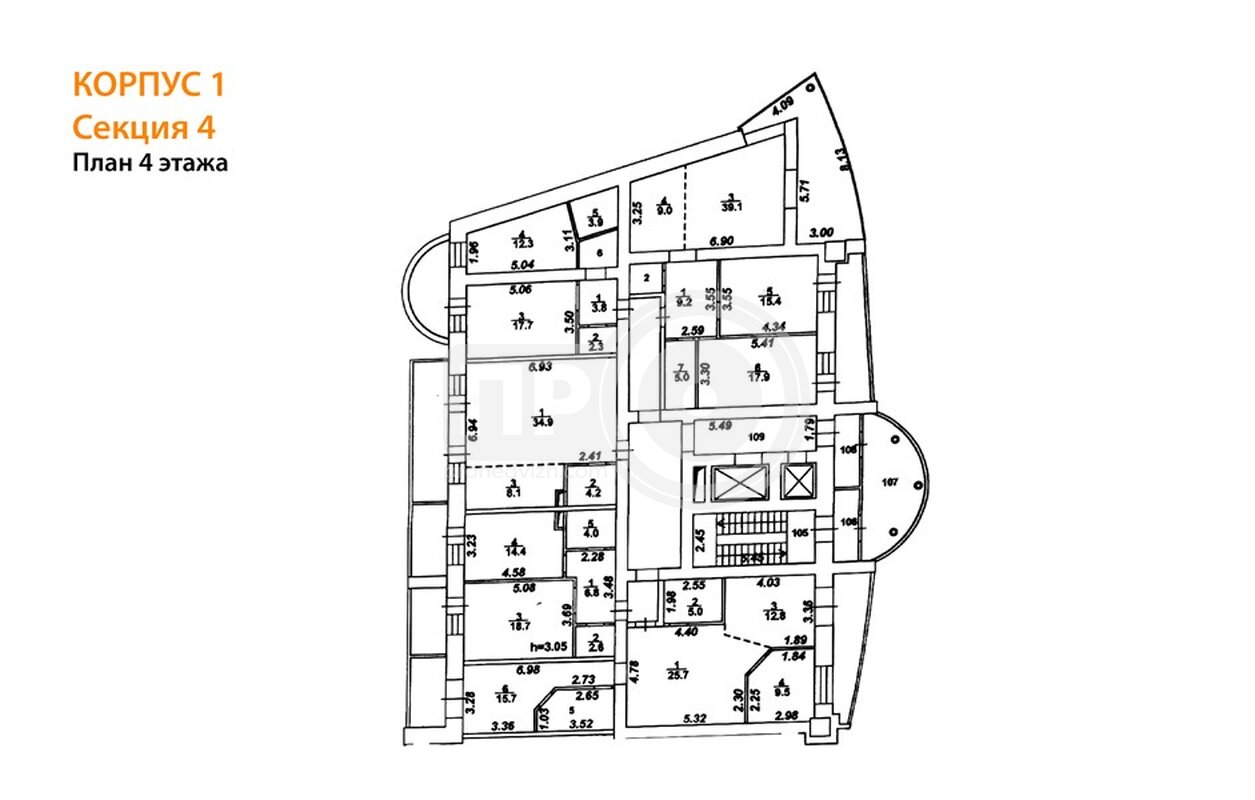 2-комнатная квартира, 97.8кв.м