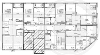 Миниатюра 2-комнатная квартира, 64.58кв.м