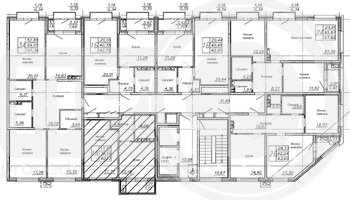 Миниатюра 2-комнатная квартира, 63.6кв.м