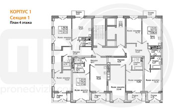 Миниатюра 2-комнатная квартира, 87.72кв.м