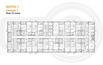 Миниатюра 1-комнатная квартира, 41.45кв.м