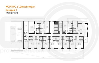Миниатюра 1-комнатная квартира, 42.54кв.м