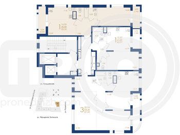 Миниатюра 1-комнатная квартира, 53.35кв.м