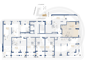 Миниатюра 2-комнатная квартира, 50.61кв.м