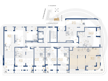 Миниатюра 3-комнатная квартира, 90.86кв.м