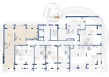 Миниатюра 3-комнатная квартира, 104.61кв.м