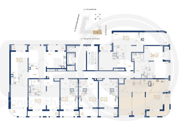 Миниатюра 3-комнатная квартира, 83.93кв.м