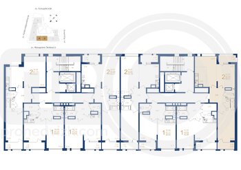 Миниатюра 2-комнатная квартира, 65.41кв.м