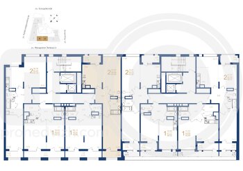Миниатюра 2-комнатная квартира, 68.4кв.м