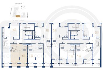 Миниатюра 1-комнатная квартира, 53.72кв.м