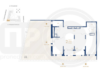 Миниатюра 2-комнатная квартира, 122.4кв.м