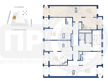Миниатюра 2-комнатная квартира, 60.05кв.м