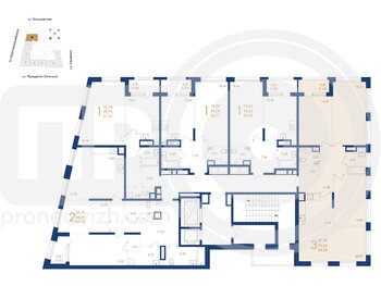 Миниатюра 3-комнатная квартира, 98.28кв.м