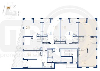 Миниатюра 3-комнатная квартира, 98.28кв.м