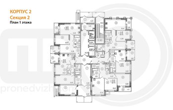 Миниатюра 2-комнатная квартира, 66.75кв.м