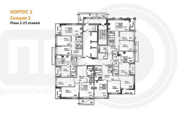 Миниатюра 2-комнатная квартира, 64.99кв.м