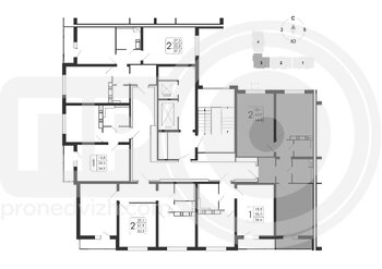 Миниатюра 2-комнатная квартира, 64.4кв.м