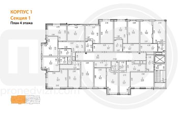 Миниатюра 3-комнатная квартира, 79кв.м
