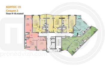 Миниатюра 1-комнатная квартира, 37кв.м