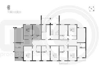 Миниатюра 3-комнатная квартира, 84.7кв.м