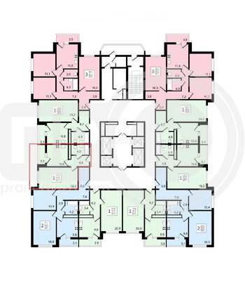 Миниатюра 1к, 20/26 К, Россия, Воронеж, Московский проспект, 179/14, 40.2 кв.м