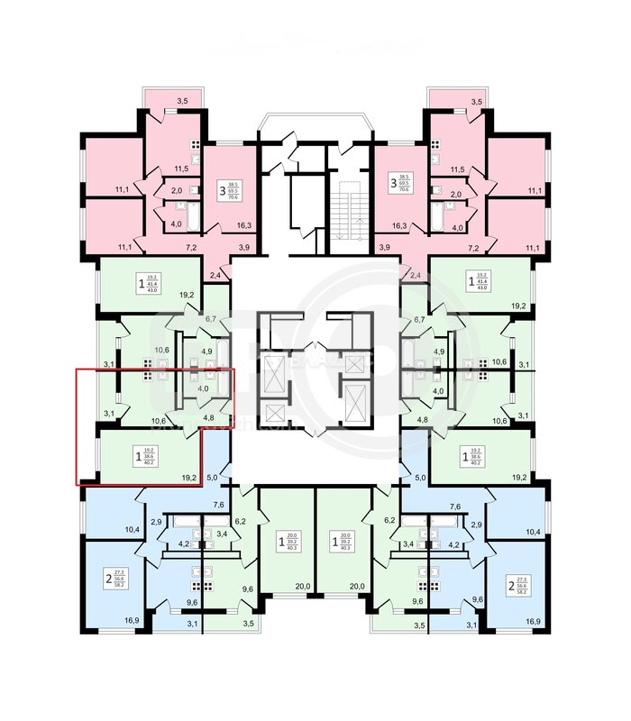 1к, 20/26 К, Россия, Воронеж, Московский проспект, 179/14, 40.2 кв.м