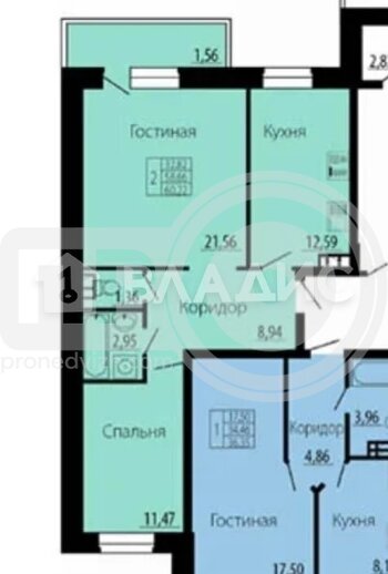 Миниатюра 2к, 16/16 М, Россия, Воронеж, квартал Троицкий, жилой массив Олимпийский, 5, 58.1 кв.м
