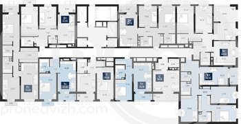 Миниатюра 2-комнатная квартира, 74.65кв.м